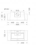 Novy Vision Wandhaube 7839,  Glas wei� Wandhaube, Umluftversion, mit 5 Jahren Garantie