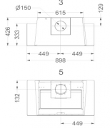 Novy Vision Wandhaube 7839,  Glas wei� Wandhaube, Umluftversion, mit 5 Jahren Garantie