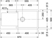 Franke Maris MRG 611-100 XL Einbausp�le Fragranit+, Farbe Onyx, 114.0477.370, 11599