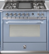 Steel Ascot 90, Rangecooker, 90 cm, Multifunktion, Farbe Celeste, A9F-4BCE, mit 5 Jahren Garantie!