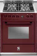 Steel Ascot 70, Rangecooker, 70 cm, Combisteam, Farbe Bordeauxrot, A7S-4IBR, mit 5 Jahren Garantie!