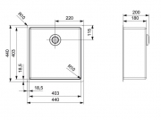 Reginox New York 40x40, Edelstahlsp�le, R27639