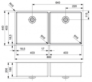 Reginox New York 40x40+40x40, Edelstahlsp�le, R28254