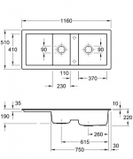 Villeroy & Boch Subway 80, Farbe SL Stone, Classicline