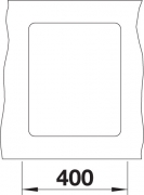 Blanco Subline 320-F Silgranit PuraDur 2, fl�chenb�ndig, Farbe anthrazit, InFino Ablauf, 523416