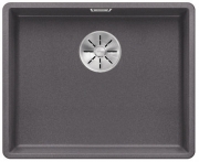 Blanco Subline 500-F Silgranit PuraDur 2, fl�chenb�ndig, Farbe felsgrau, InFino Ablauf, 523533