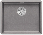 Blanco Subline 500-F Silgranit PuraDur 2, fl�chenb�ndig, Farbe alumetallic, InFino Ablauf, 523534
