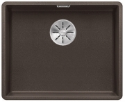 Blanco Subline 500-F Silgranit PuraDur 2, fl�chenb�ndig, Farbe cafe, InFino Ablauf, 523537