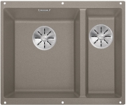 Blanco Subline 340/160-U Silgranit PuraDur 2, Becken links, Farbe tartufo, InFino Ablauf, 523556