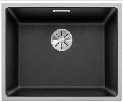 Blanco Subline 500-IF SteelFrame Silgranit PuraDur, Edelstahlrahmen Flachrand, Farbe weiss, InFino Ablauf, 524109