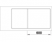 Blanco Axia III 6 S-F Silgranit PuraDur, Farbe felsgrau, Holzschneidbrett, InFino Ablauf, Becken rechts, 523484
