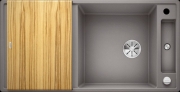 Blanco Axia III XL 6 S Silgranit PuraDur, Farbe alumetallic, Holzschneidbrett, InFino Ablauf, 523502