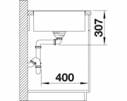 Blanco Axia III XL 6 S-F Silgranit PuraDur, Farbe cafe, Glasschneidbrett, InFino Ablauf, 523531