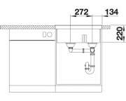 Blanco Pleon 6 Split Silgranit PuraDur, Farbe alumetallic, InFino Ablauf, 523698