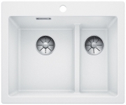 Blanco Pleon 6 Split Silgranit PuraDur, Farbe weiss, InFino Ablauf, 523700