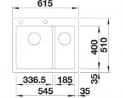 Blanco Pleon 6 Split Silgranit PuraDur, Farbe cafe, InFino Ablauf, 523705