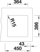 Blanco Subline 375-U Keramik PuraPlus, Farbe kristallweiss gl�nzend, InFino Ablauf, 523726