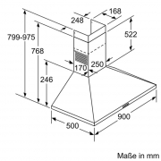 Neff DPBC920N / D92PBC0N0, Wandesse 90 cm, Edelstahl, EEK: C, mit 5 Jahren Garantie!