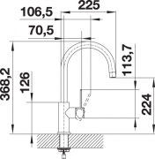 Blanco Candor, Edelstahl geb�rstet, Hochdruck, 523120