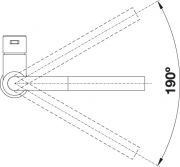 Blanco Lanora-S, Edelstahl geb�rstet, Hochdruck, 523123