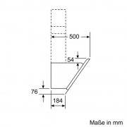 Constructa CD689860, Kopffreihaube Schr�gesse, Glas schwarz, 90 cm, EEK: A+, mit 5 Jahren Garantie!