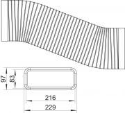 Naber COMPAIR Steel Flow SF-VRO flex 150 Flachkanalrohr, 1000 mm, 4061002