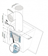 Falmec Verso, Wandhaube, Glas weiss, 55 cm, mit 5 Jahren Garantie