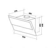 Falmec Verso, Wandhaube, Glas weiss, 85 cm, mit 5 Jahren Garantie