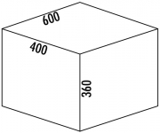 Naber Selectakit Cox Base 360 S/600-2, Abfallsystem Frontauszug, Vollauszug, hellgrau, 8012304