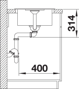 Blanco Favum 45 S Silgranit PuraDur 2, Farbe anthrazit, 524227