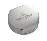 Villeroy & Boch Abdeckkappe rund fr Doppeldrehgriff, Edelstahl, 940525L7