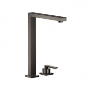 Dornbracht Lot Einhebelmischer, Zweilochbatterie mit Einzelrosetten, Hochdruck, Dark Platinum geb�rstet, 32800680-99