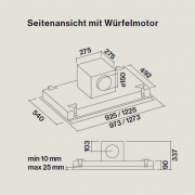 Falmec Stella, Design+, Wei�, 120 cm, Deckenhaube, mit 5 Jahren Garantie