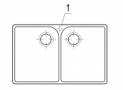 Villeroy & Boch Sp�lstein 80 X Doppelbecken, Farbe S5 Ebony, Premiumline