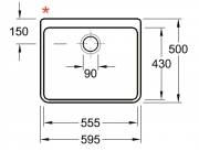 Villeroy & Boch Sp�lstein 60 X Einzelbecken, Farbe R1 Weiss Alpin, Classicline