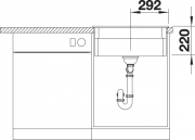 Blanco Etagon 6 Etagenbecken, Keramik PuraPlus, Farbe magnolia gl�nzend, InFino Ablauf, 525157