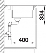 Blanco Etagon 6 Etagenbecken, Keramik PuraPlus, Farbe magnolia gl�nzend, InFino Ablauf, 525157