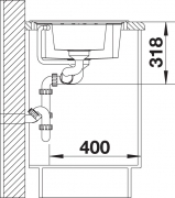 Blanco Lexa 6 S Silgranit PuraDur 2, Farbe weiss, InFino Ablauf, 524934
