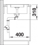 Blanco Lexa 5 S Silgranit PuraDur 2, Farbe weiss, InFino Ablauf, 524924