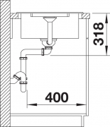 Blanco Lexa 40 S Silgranit PuraDur 2, Farbe tartufo, InFino Ablauf, 524887