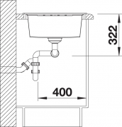 Blanco Lexa 8 S Silgranit PuraDur 2, Farbe alumetallic, InFino Ablauf, 524972