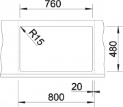 Blanco Lexa 8 Silgranit PuraDur 2, Farbe weiss, InFino Ablauf, 524954