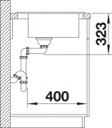 Blanco Palona 6 Keramik PuraPlus, Farbe magnolia gl�nzend, InFino Ablauf, 524732