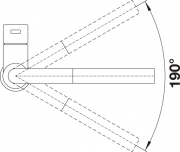 Blanco Lanora-S, Edelstahl geb�rstet, Niederdruck, 525126