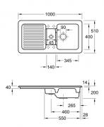 Villeroy & Boch Condor 60, Farbe RW Stone White, Classicline