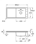Villeroy & Boch Timeline 60 flat, Farbe RW Stone White, Classicline