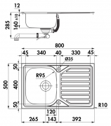 Naber-CONTURA� Nava 3 Einbausp�le, Edelstahl, 1015042