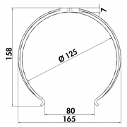 Naber COMPAIR Rundkanalhalterung 125, wei�, 4052010