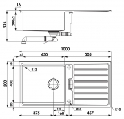 Naber-CONTURA� Ondas 2 Einbausp�le, Edelstahl, 1015011