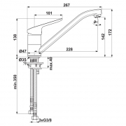 Ideal Standard Ceraflex 1, chrom, Niederdruck, 5024161